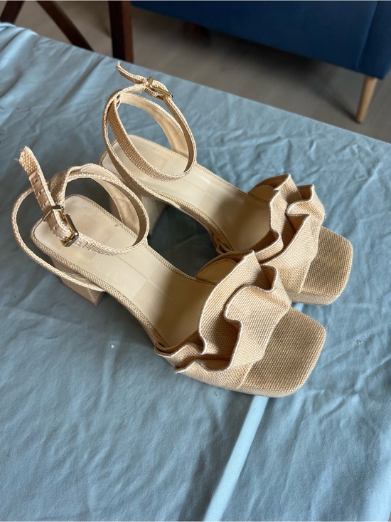 Dolce Vita Shoes - Dolce Vita Tan Ruffle Ankle-Strap Sandals